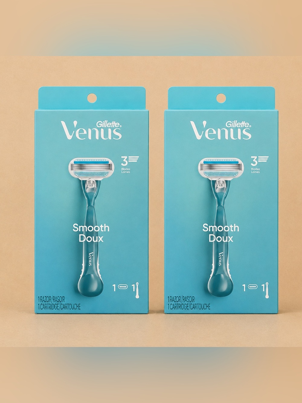 2 Gillette Venus Smooth 3-Blade Razors – New